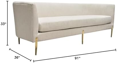 Lane Sofa in Light Cream Fabric