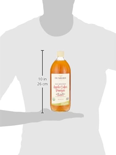 De Nigris Organic Apple Cider Vinegar, 34 Ounce (Pack of 2)