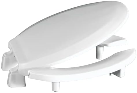 Centoco 3 inch Raised Toilet Seat for Seniors, Elongated, White | Closed Front, Cover, Plastic, 3L800STS-001, Made in the USA