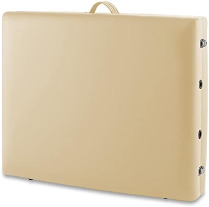 Saloniture Professional Portable Lightweight Bi-Fold Memory Foam Massage Table with Reiki Panels - Includes Headrest, Face Cradle