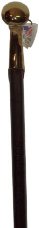 Walking Cane Texas Style Walking Stick Made of Mahogany Stained Tennessee Hardwood and Topped with a Brass Hame Handle from a Real Horse Collar Harness. Made in Texas by Real Texans.