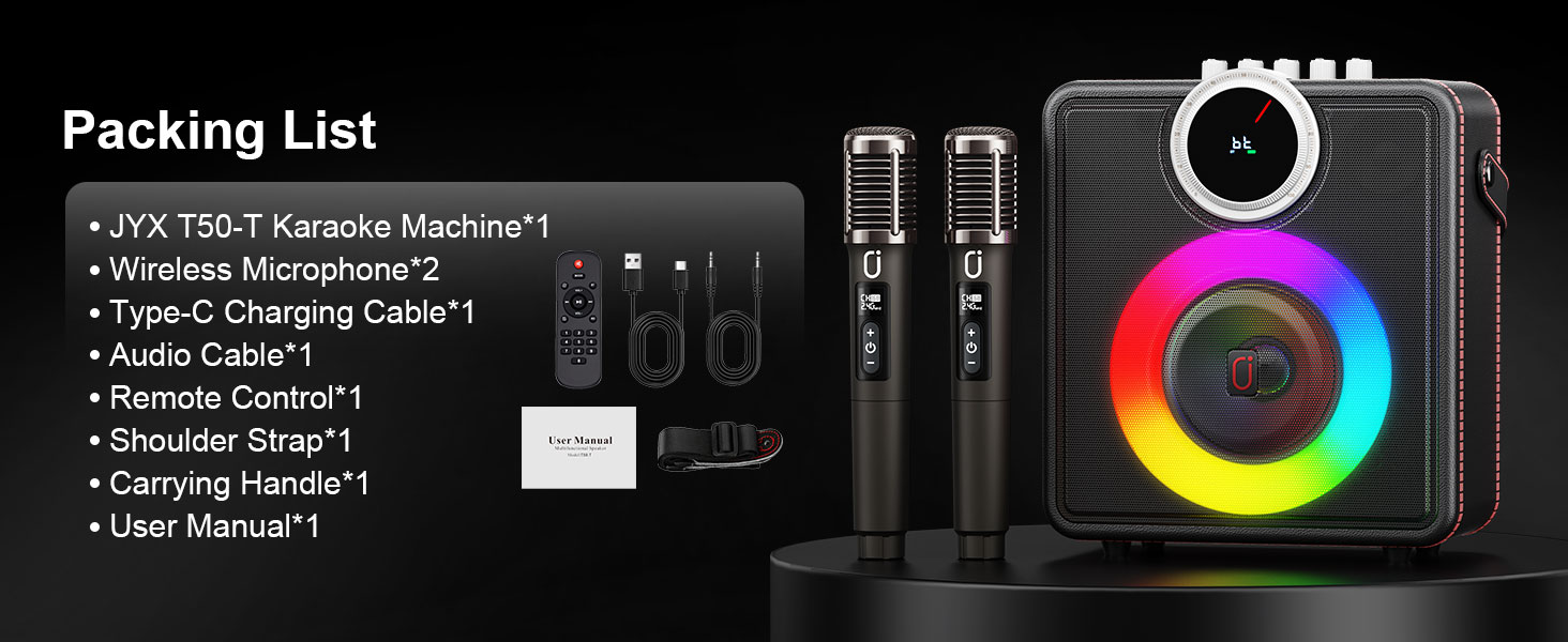 karaoke machine with 2 microphones