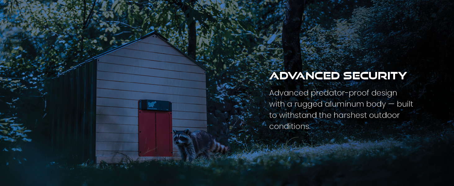 Predator-proof coop door T50.