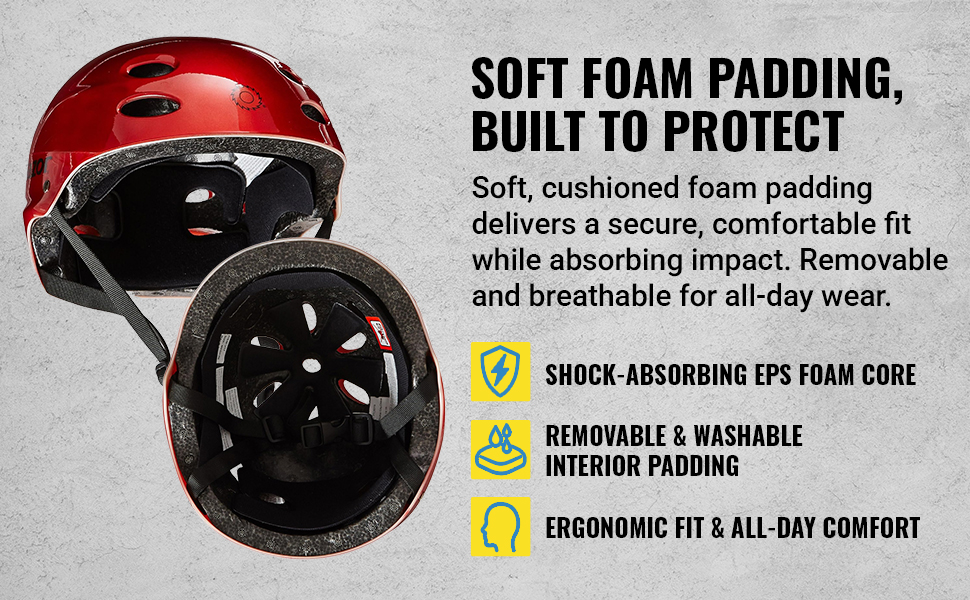 Extra padding ensures a comfortable fit for extended wear, and the adjustable visor