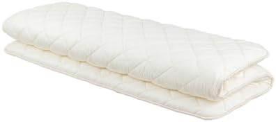 FULI Japanese Futon, Twin XL Size, White - Foldable Shikibuton Floor Bed | Medium Firm Quilted Cotton Sleeping Pad, Portable Roll-Up Japanese Floor Bed for Guests & Small Spaces, 100% cotton surface