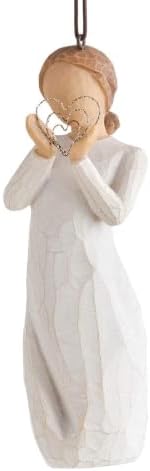 Willow Tree Lots of Love Ornament, Sculpted Hand-Painted Figure | Celebrating Friendship and Sentiment, Cast from a Susan Lordi Original Carving, Cast Resin Keepsake, Ready to Hang
