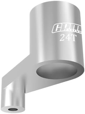Aluminum 7075 Alloy 24T Servo Arm for LOSI 1:24 Micro-B 2WD Buggy RTR-LOS00007 / 1:28 Micro-T 2S 2WD RTR Stadium Truck-LOS-1392 Upgrades - Silver