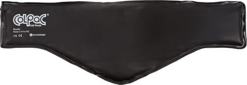 Chattanooga ColPac - Reusable Gel Ice Pack - Black Vinyl - Neck Contour - 21 inches - Cold Therapy - Knee, Arm, Elbow, Shoulder, Back - Aches, Swelling, Bruises, Sprains, Inflammation