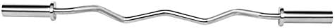 EZ Curl Bar, Alloy Steel Chrome, 47 inch 17lbs Weight, 400lbs Capacity