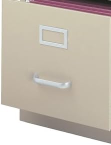 Staples 2-Drawer Vertical File Cabinet, Letter Size Documents, Lockable, 22" D x 15" W x 28.38" H, Black