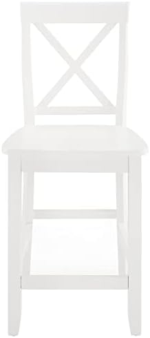 Crosley Furniture X-Back Wood Bar Stools Set of 2, Black, 30-inch