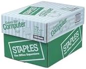 Staples Green Bar Computer Paper, 14 7/8" x 11", 20lb, 2,700/Box, For Office, School & Home