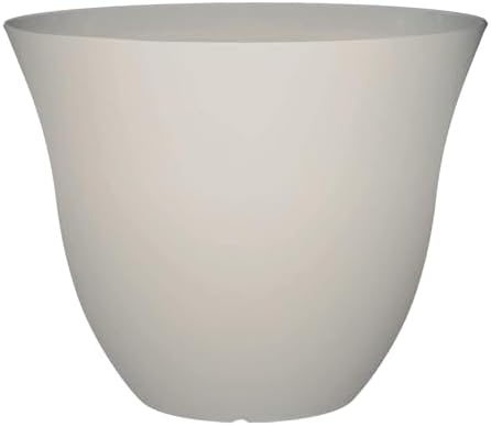 Honeysuckle Resin Planter, Durable Garden Pot, 13" Vanilla White | Hand-Painted Finish Plant Pots, Lightweight Indoor Outdoor Planter, UV-Resistant