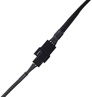 SilverStone Technology SST-CPF02-USA PWM Fan Splitter One to Three in Black Sleeved Design CPF02-USA