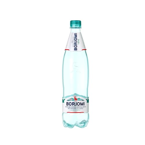 BORJOMI Sparkling Mineral Water with Natural Minerals - Crisp and Bold Taste - PET Bottles - 25.3 oz, Bottled Water 6 Pack