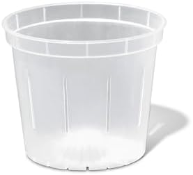 Orchid Pot - 6 inch Slotted Clear Orchid Pots - 3 Pack (Crystal Clear)