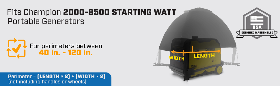 Storm Shield Severe Weather Cover by GenTent for 2000 to 8500 Starting Watt Inverters