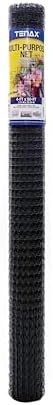 Tenax Multi-Purpose Net - Black Plastic Netting, Versatile Garden Fence - 3' x 50' - Polypropylene
