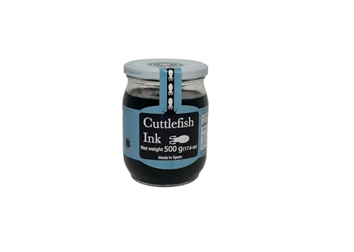 Nortindal Squid Ink - 1.1 Pounds (500 grams) Jar of Ink (Flavoring) from Cuttlefish (Greece) with Sea Salt Taste