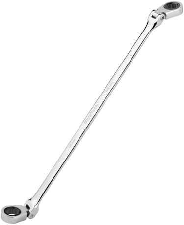 DURATECH Extra Long Flex-Head Ratcheting Wrench Set, Metric, CR-V Steel