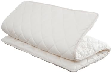 FULI Japanese Futon, Twin XL Size, White - Foldable Shikibuton Floor Bed | Medium Firm Quilted Cotton Sleeping Pad, Portable Roll-Up Japanese Floor Bed for Guests & Small Spaces, 100% cotton surface