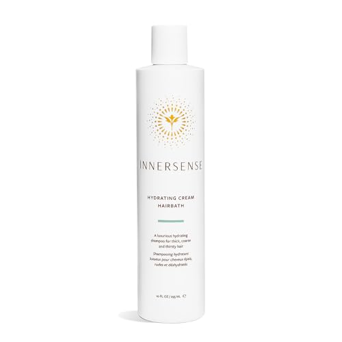 INNERSENSE Organic Beauty - Hydrating Cream Hairbath Shampoo (10oz) | Hydrates Dry, Coarse + Damaged Hair | Smooths Frizz, Restores Shine + Bounce | Sulfate-Free, Non-Toxic, Clean Haircare