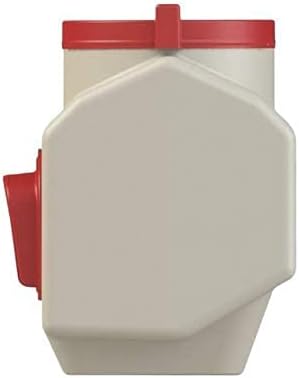 OverEZ Chicken Feeder - Holds 50 Pounds of Feed - Inside or Outside Hen Coop - Large Gravity Fed Automatic Poultry Dispenser - No Waste Rainproof