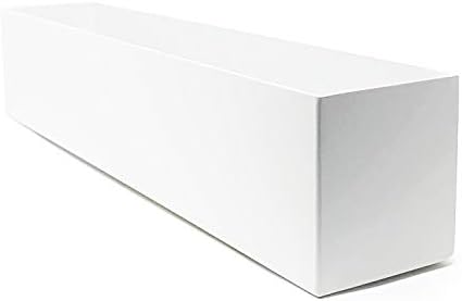 Buhbo Modern Metal Trough Rectangle Planter 32 inch, White
