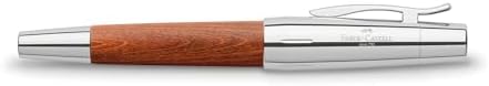 Faber-Castell e-motion Fountain Pen, Wood and Chrome Brown - Fine