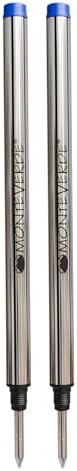 Monteverde Rollerball Refill to Fit Montblanc, Fine, Blue, 2 Pack | Rollerball refill delivers fluid ink flow, bold lines