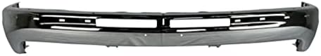 Chrome, Steel Front Bumper Impact Bar Fascia Compatible with 1999 2000 2001 2002 Chevy Silverado Pickup 99-02, GM1002376