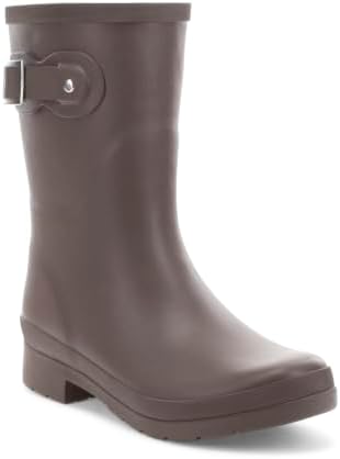Chooka Women's Waterproof Mid-Height Faux Fur Lined Pull-On Rain Boot