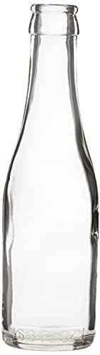 187 ml Clear Champagne Bottles, 24 per case | Empty Wine Bottles for homebrew, mead and Champagne | Fits #7 Corks