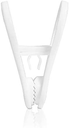Otylzto 20PCS Multi-Purpose White Hanger Clips, Standard Plastic Clips