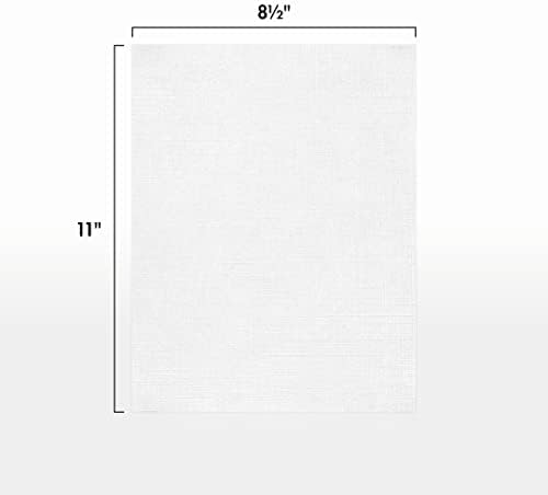 LUXPaper 8.5" x 11" Linen Paper | Letter Size | White Linen | 24lb. Paper Weight (60lb. Text) | 50 Qty