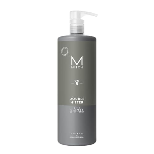 MITCH by Paul Mitchell Double Hitter 2-in-1 Shampoo & Conditioner for Men, For All Hair Types