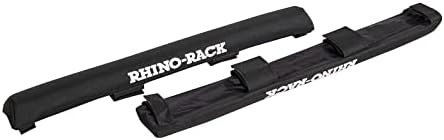 Rhino-Rack 27.5" Wrap Pads for Pioneer Platform, Roof Rack Pads with Two 11.5' Quick Straps, for Paddle Boards, Surfboards, Kayaks & Gear