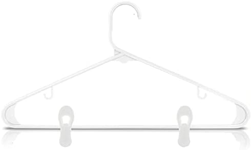 Otylzto 20PCS Multi-Purpose White Hanger Clips, Standard Plastic Clips