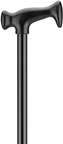 NOVA Designer Walking Cane with T-Grip Molded Handle, Lightweight and Adjustable Walking Stick, Black