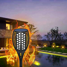 Gold Armor Tiki Flickering Flames Torch Lights