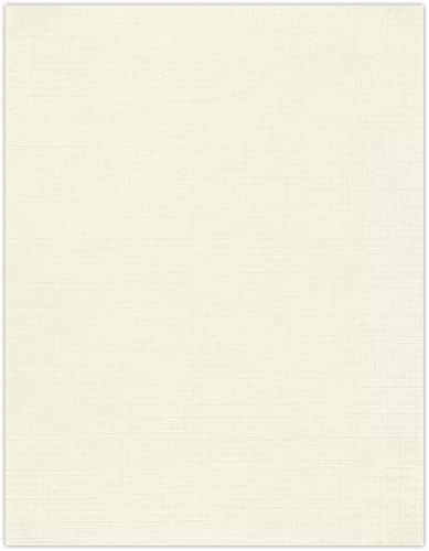 LUXPaper 8.5" x 11" Linen Paper | Letter Size | White Linen | 24lb. Paper Weight (60lb. Text) | 50 Qty