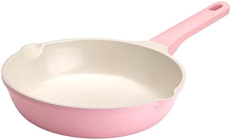 Paris Hilton Cast Aluminum Dutch Oven with Lid, Ceramic Nonstick Coating Made Without PFAS, PFOA, PFOS & PTFE, Heart Knob, 4.3-Quart, Pink