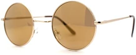 SA106 Reflective Color Mirrored Hippie Groove Round Circle Lens Retro Sunglasses