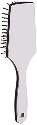 Diane Small Cushion Paddle Brush, 13-Row, Ideal for Medium to Thick Hair, Detangling and Smoothing, Silver