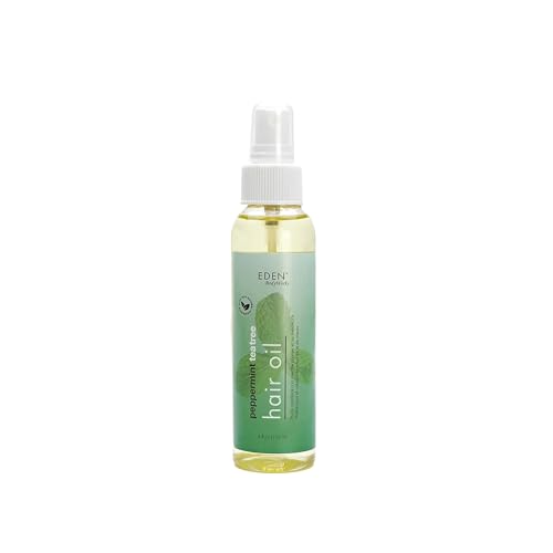 EDEN BodyWorks Peppermint Tea Tree Hair Oil | Scalp & Curl Oil | 4oz | Dry Hair & Scalp Treatment for Curly Hair | Eliminates Dandruff & Boosts Shine