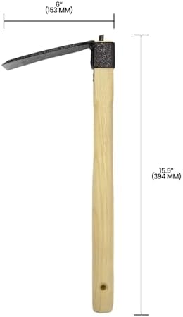 Zenport J603 Forged Hoe, 3.25-Inch by 5-Inch Carbon Steel Blade Head, Wood