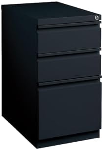 Staples 3-Drawer Vertical File Cabinet, Letter Size Documents, Lockable, 19.88" D x 15" W x 27.75" H, Black