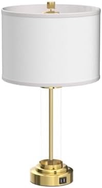 QiMH Lamps for Bedrooms Set of 2, Touch Control Table Lamps with USB A+C Ports, 3-Way Dimmable Bedside Lamp with Fabric Lampshade