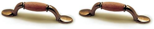 Richelieu | Cherbourg 3-in Unfinished Oak and Burnished Brass Cabinet Pull