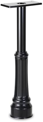ARCHITECTURAL MAILBOXES 7507B Basic Post with Decorative Cover Black | Heavy-duty post with weather-resistant outdoor build and a rust-resistant